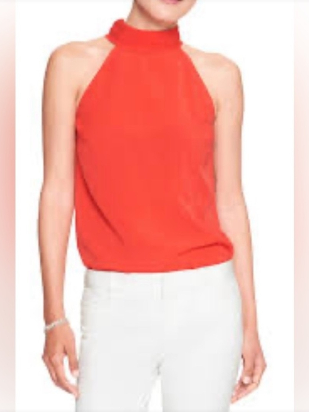 NWT Banana Republic Coral Sleeveless Halter Top